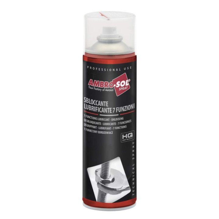 Dégrippant - Lubrifiant - Dégraissant - 7 fonctions - Haute température - Ambro-Sol - 500ml