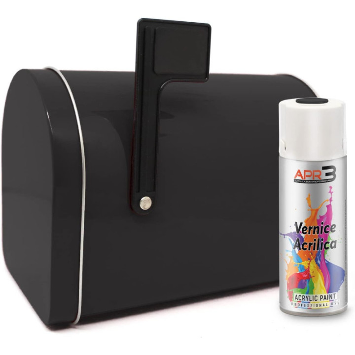 Bombe de peinture - Acrylique - Noir - RAL 9005 - Brillant - Tous supports - APR3 - 400ml