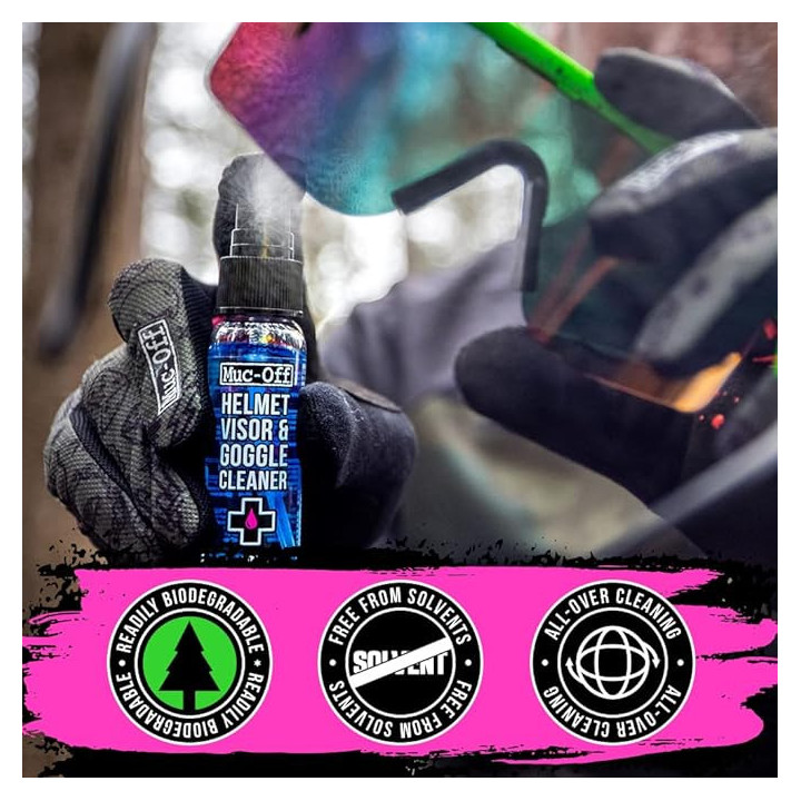 Produit nettoyant - Pour visières et lunettes - Vélo - VTT - Muc-Off