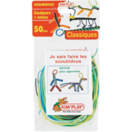 Scoubidous - 50 fils pour faire des scoubidous - Inclus notice pour apprendre