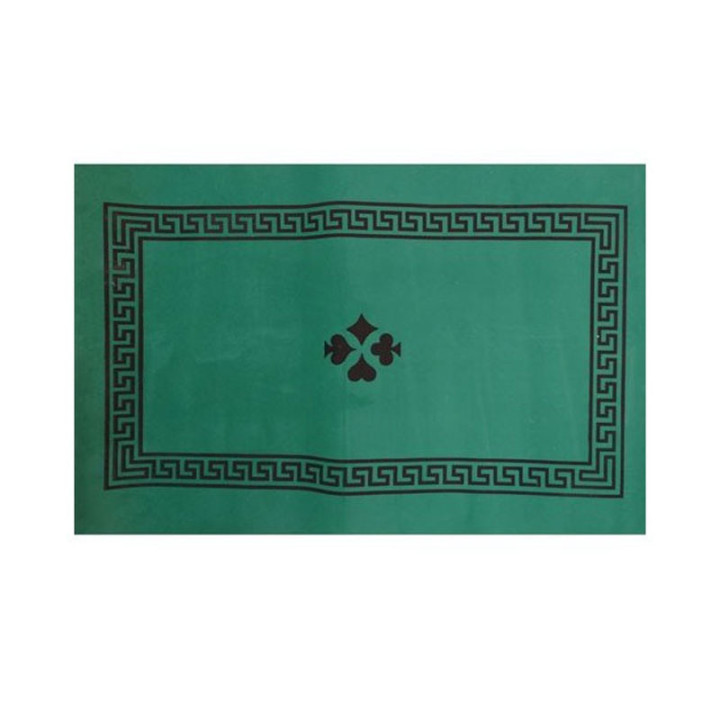 Tapis pour jeu de cartes - Vert - Avec motifs - 70 x 50 cm - Anti dérapant