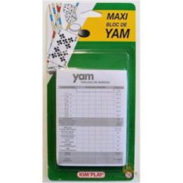 Jeu de Yam - Carnet pour noter les points et scores - 50 feuilles - Jeu