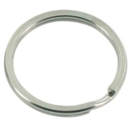 Attaches pour porte-clés - Ronds - 3 cm de diamètre - Métal - 6 anneaux
