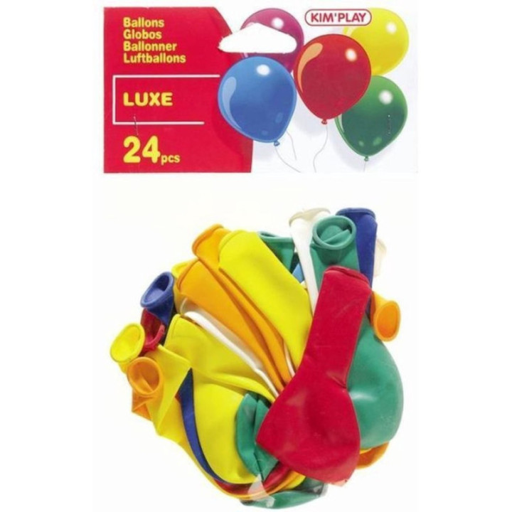 Ballons - Assortiment de couleur - A gonfler - Anniversaire - 24 pièces