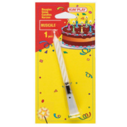 Bougie d'anniversaire - Musicale - 1 pièce - Pour gâteau