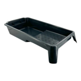 Bac à peinture - Plastique - Pour rouleaux - Plat - Noir - 30 x 15 cm