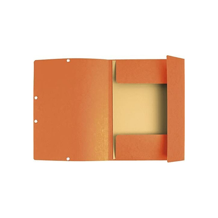 Chemise à élastiques - 3 rabats - Orange - 24x32cm - Cartonnée - Exacompta