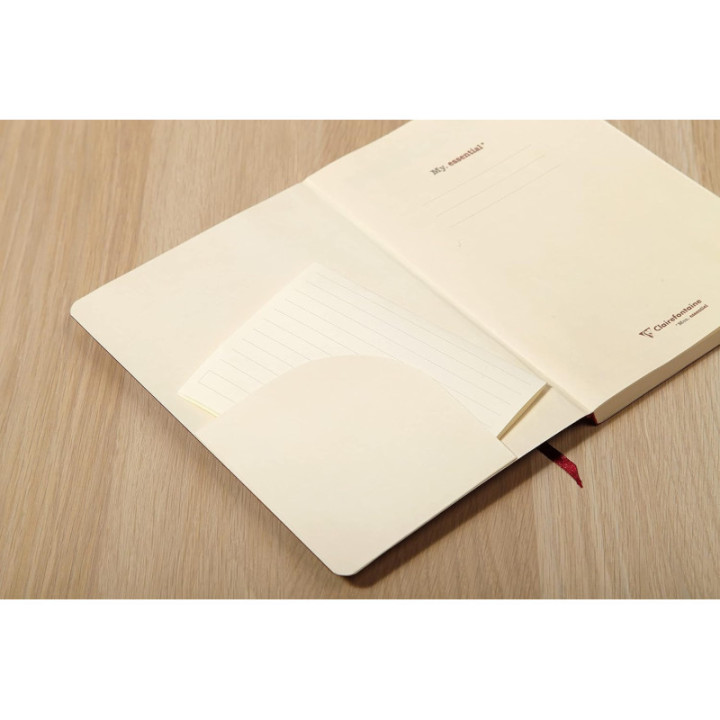 Carnet - Dessin - Ecriture - A5 - Couverture effet cuir - 192 pages - Rouge - Clairefontaine