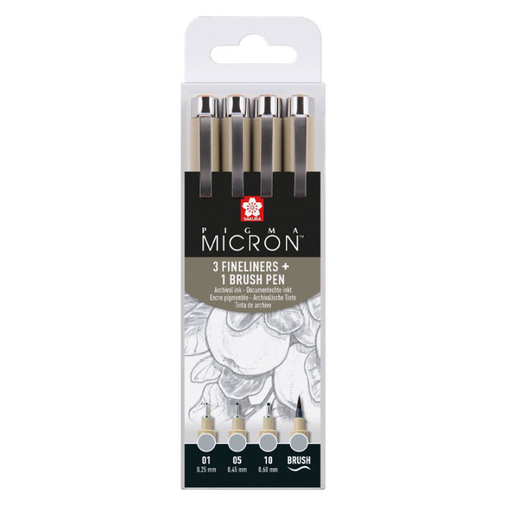 Feutres - Dessin - Esquisse - Pigma Micron 05 - Sakura - Gris froid clair - 4 tailles