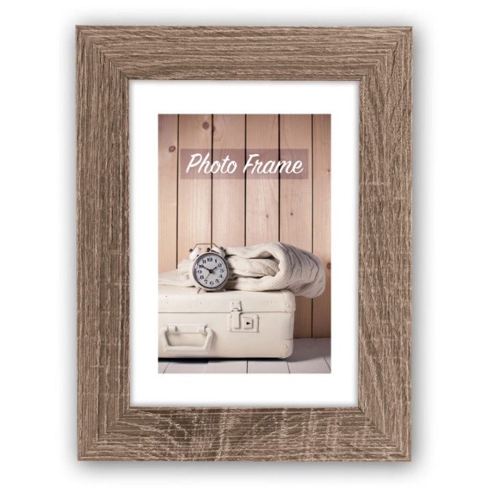 Cadre photo - Format photo 15x20cm - Format cadre 19x24cm - Marron