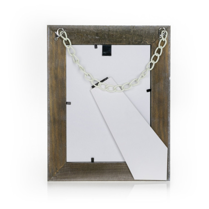 Cadre photo - Format photo 15x20cm - Cadre 22x27cm - Bois - Vintage - Blanc