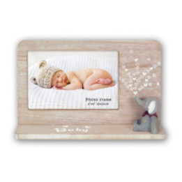 Cadre photo - Format photo 10x15cm - Bébé - Naissance - Bois - Décoration