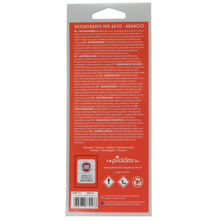 Désodorisant pour voiture - Fiant 500 vintage - Parfum orange - A suspendre