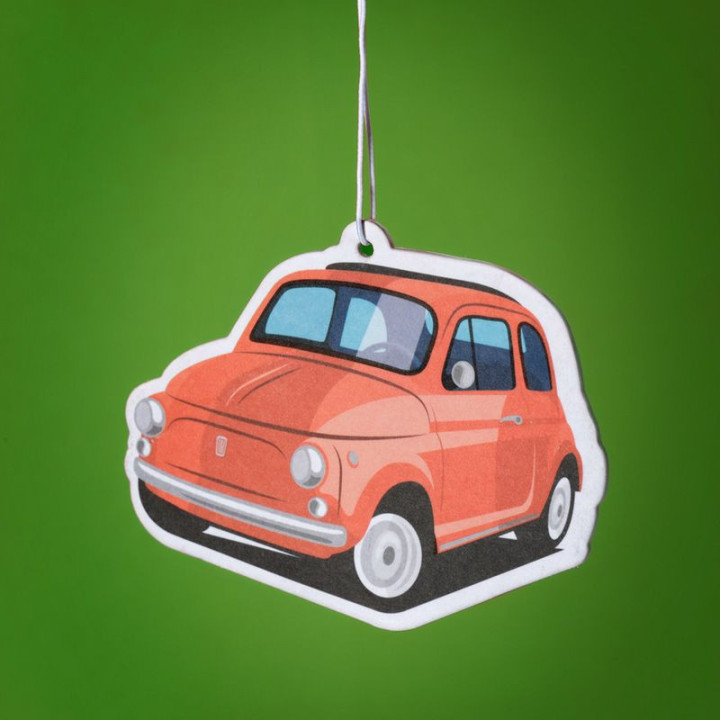 Désodorisant pour voiture - Fiant 500 vintage - Parfum orange - A suspendre