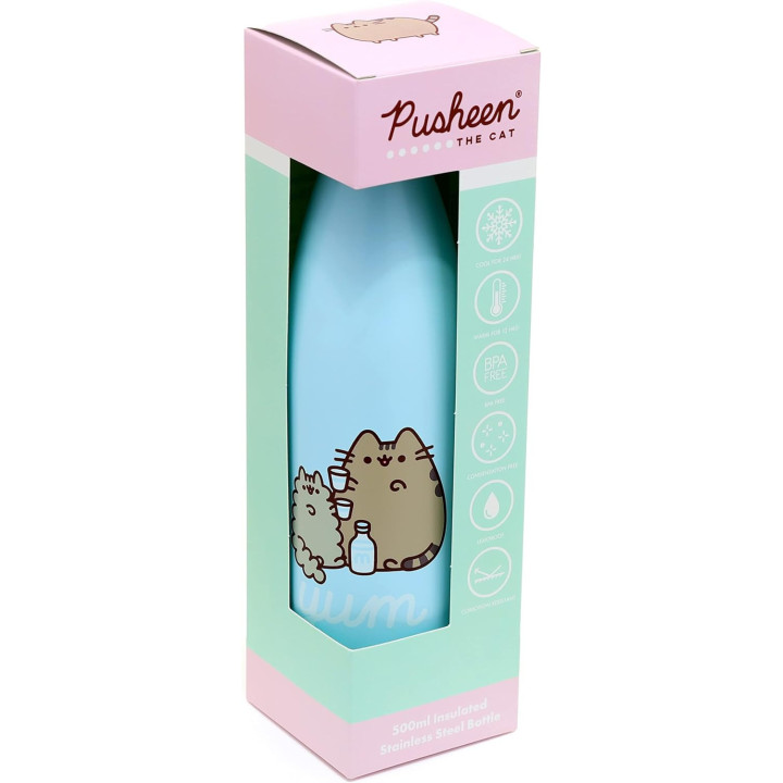 Gourde - Bouteille - Isotherme - Acier inox - 500ml - Pusheen - Chat Kawaï