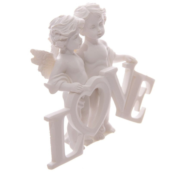 Anges - Chérubins amoureux - Décoration de table - Mariage - Amour - 10 cm
