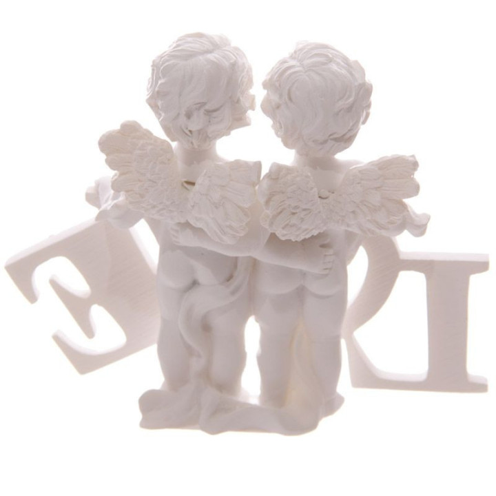 Anges - Chérubins amoureux - Décoration de table - Mariage - Amour - 10 cm