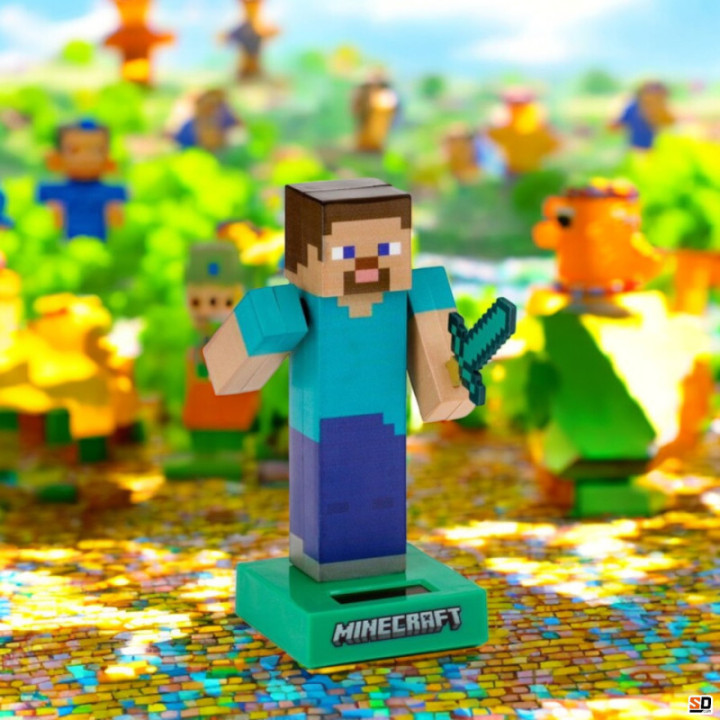 Figurine - Minecraft - Steve - Jeu vidéo - Pixel - Décoration - Idées cadeaux