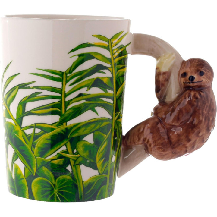 Mug - Tasse - Paresseux - Original - Idées cadeaux - Avec anse - Porcelaine