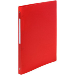 Classeur - Souple - Fin - Rouge - Dos 15mm - 4 anneaux - Polypro - Exacompta