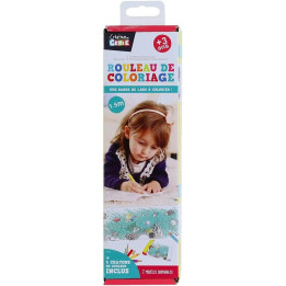 Coloriage - Grand format - Papier - 1,50m à colorier - Enfant - Inclus 4 crayons