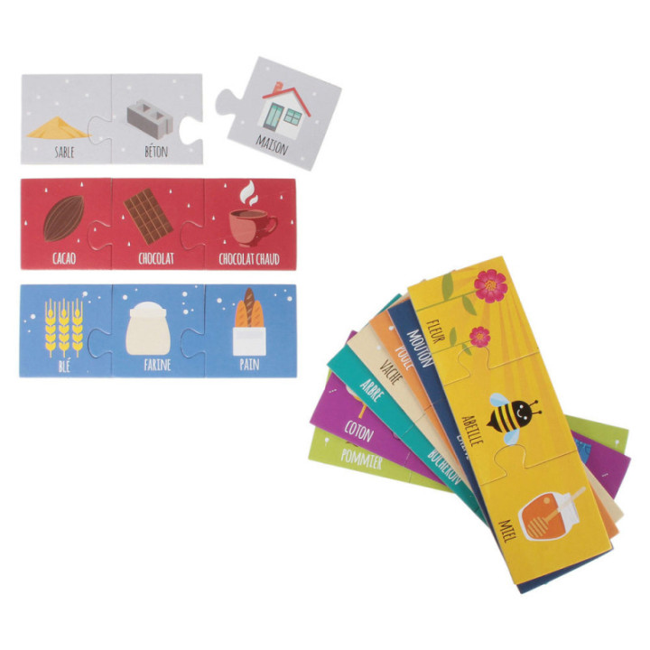 Jeu éducatif - Cartes - Puzzle - L'origine des choses - Dès 3 ans - 30 cartes