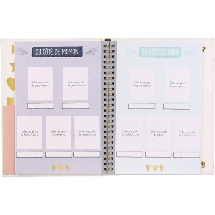 Carnet de grossesse - Future maman - 22x16 cm - Stickers inclus - Idées cadeaux