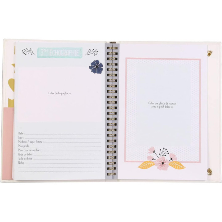 Carnet de grossesse - Future maman - 22x16 cm - Stickers inclus - Idées cadeaux