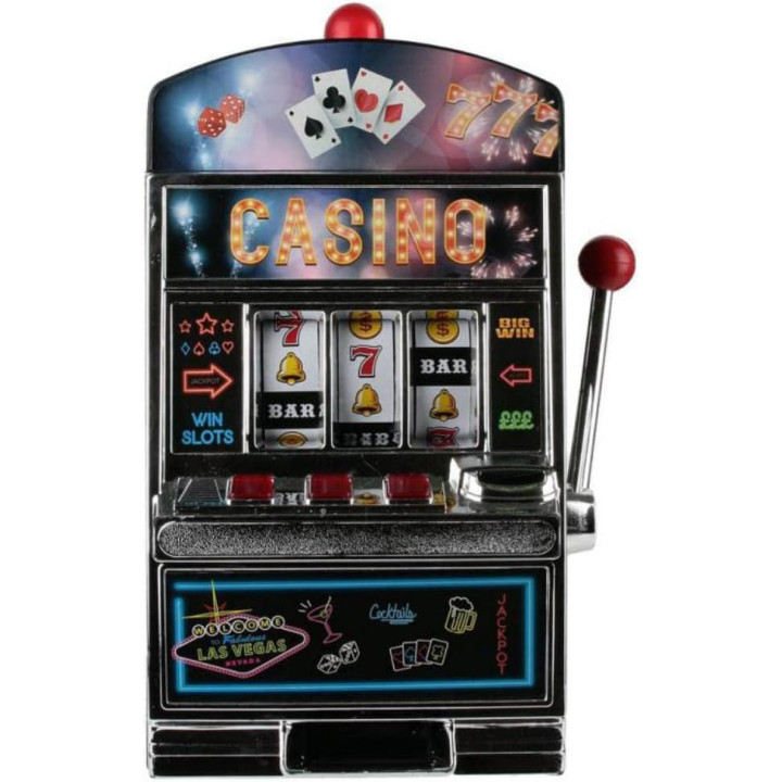 Machine à sous - Jackpot - Lumineuse - Tirelire - Idées cadeaux - 38 cm