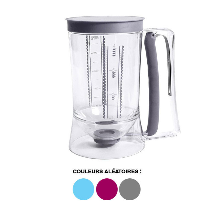 Verseur pour pâte à gâteaux - Avec piston - 900ml - Plastique - Gradué