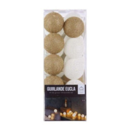 Guirlande - LED - Beige/Doré - Déco - Maison - Chambre - 20 LED - 3,45m longueur