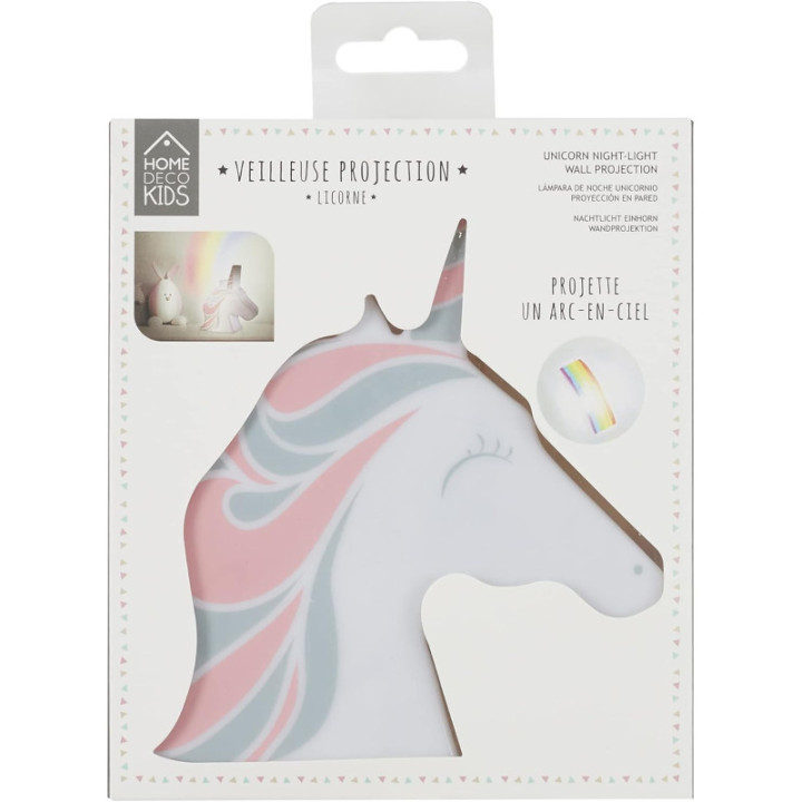 Veilleuse - Licorne - Projette un arc-en-ciel - Chambre d'enfant - LED - Fille