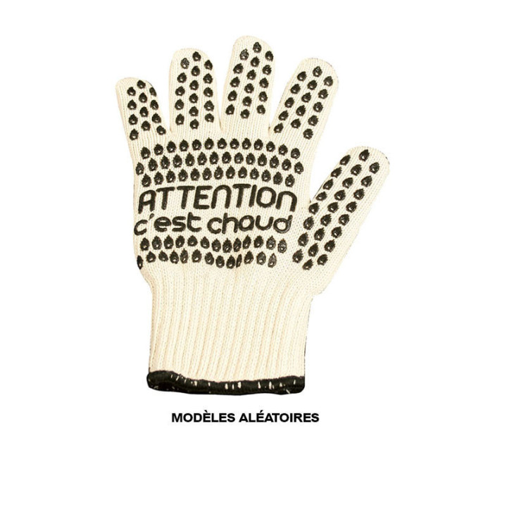 Gant de cuisine - Manique - Protection chaleur - Avec picots antidérapants - Taille unique