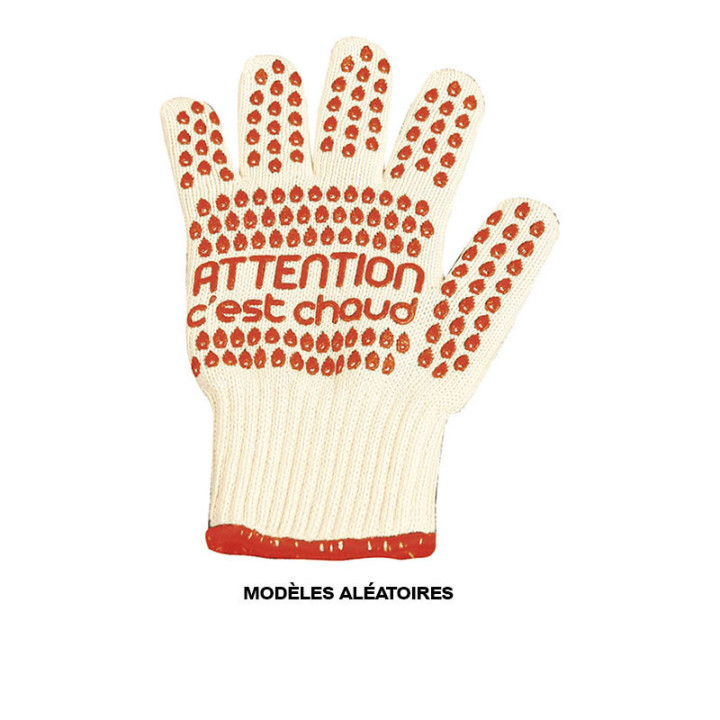 Gant de cuisine - Manique - Protection chaleur - Avec picots antidérapants - Taille unique