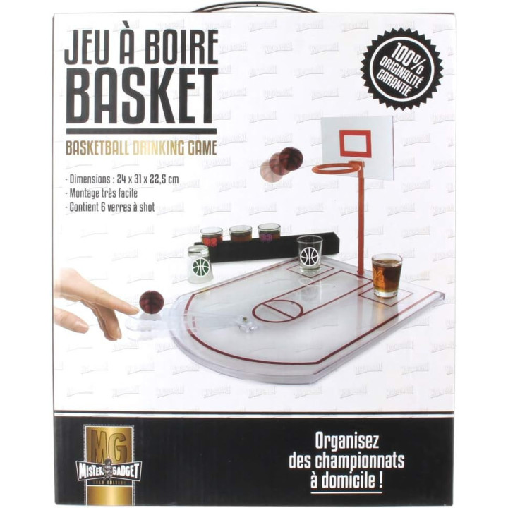 Jeu à boire - Panier de Basket - Inclus 6 shooters - Fête - Soirée - Anniversaire
