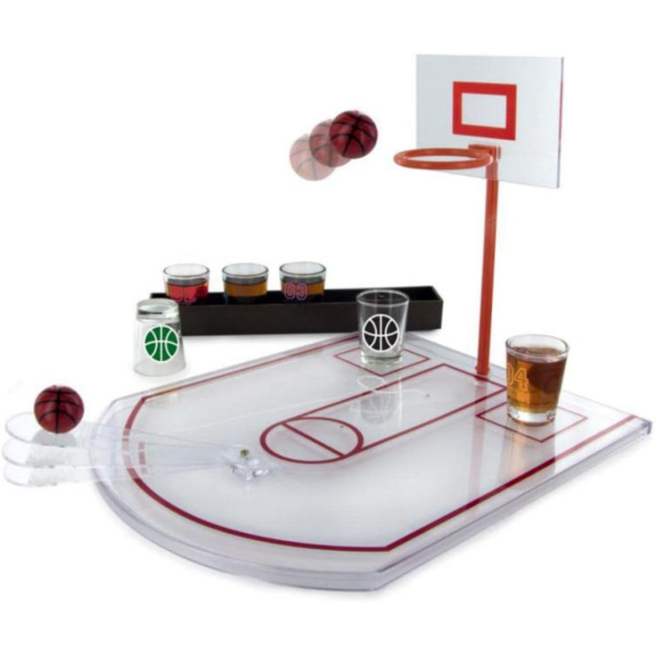 Jeu à boire - Panier de Basket - Inclus 6 shooters - Fête - Soirée - Anniversaire