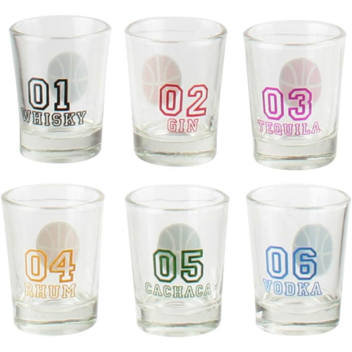 Jeu à boire - Panier de Basket - Inclus 6 shooters - Fête - Soirée - Anniversaire