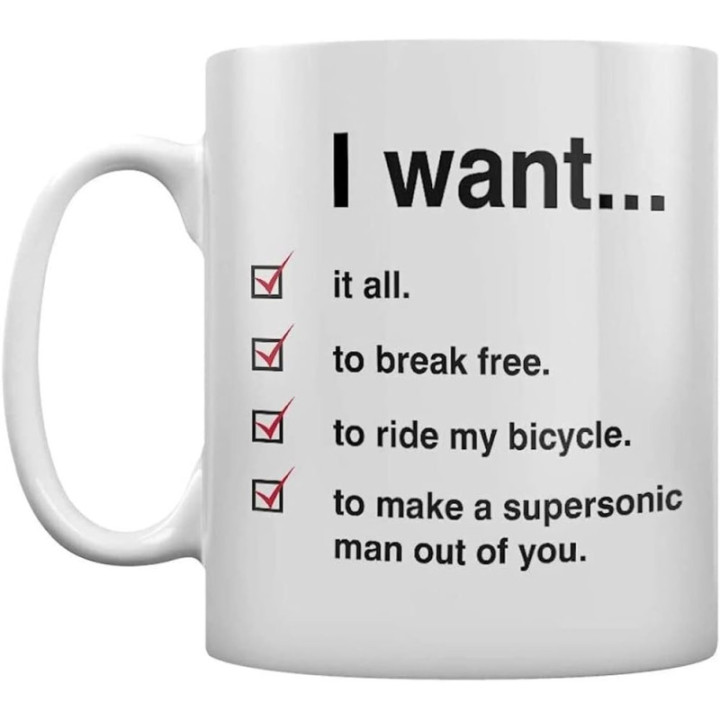 Queen - I want to checklist - Mug - Tasse - Céramique - Avec anse