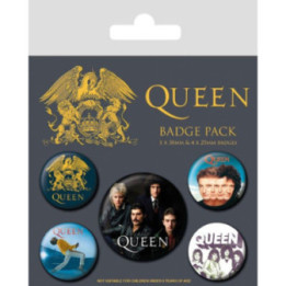 Queen - Badges - A épingler sur veste, sacs, tee-shirt - 5 modèles - 3 à 4 cm diamètre