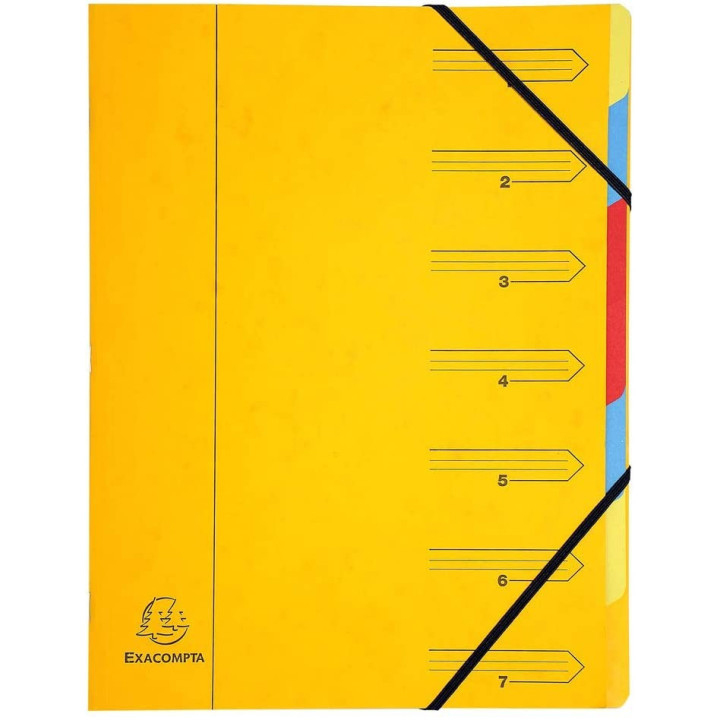 Trieur 7 Compartiments Jaune - Exacompta