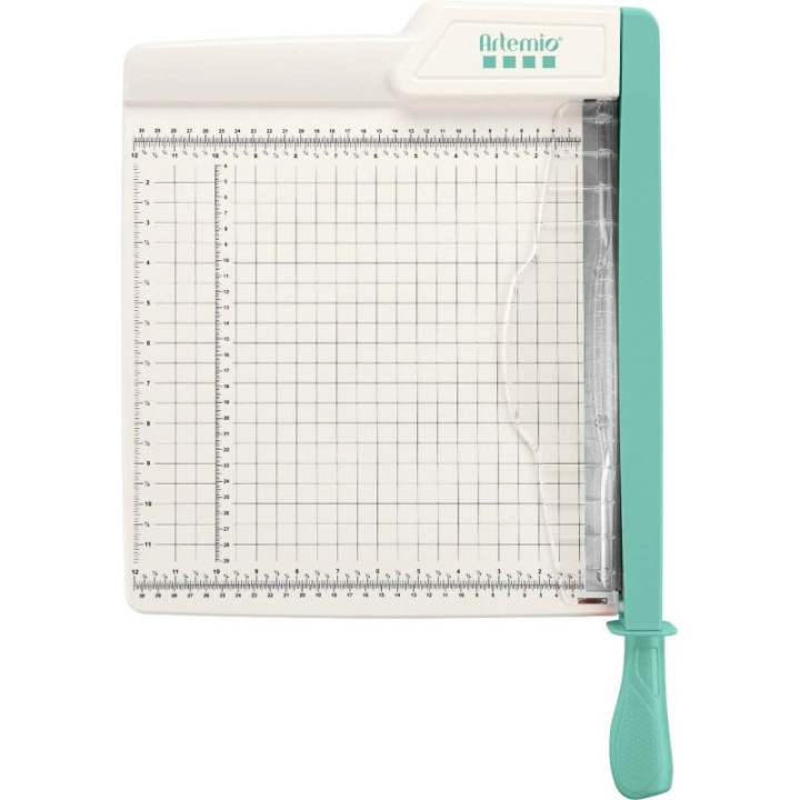 Massicot - Coupe-papier - Jusqu'à 12 feuilles 30x30cm - Gradué - Quadrillage