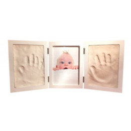 Kit pour faire des empreintes - Bébé - Avec cadre photo - 43,5x19,5cm - Artemio