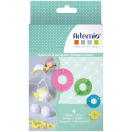 Appareil pour faire des pompons - 4 dimensions différentes - Loisirs créatifs - Artemio