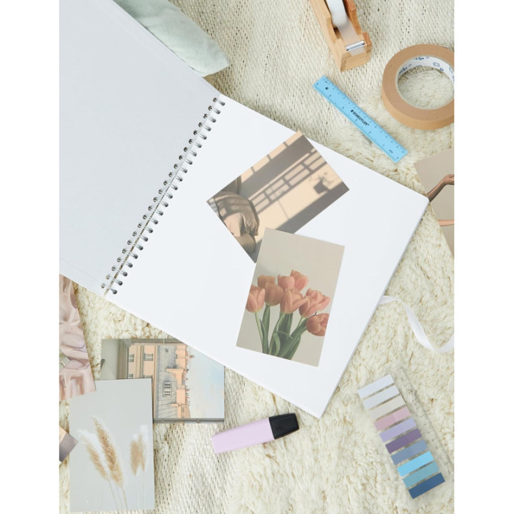 Album de scrapbooking - Album photo - 30x30cm - Blanc - Spirales - 40 pages