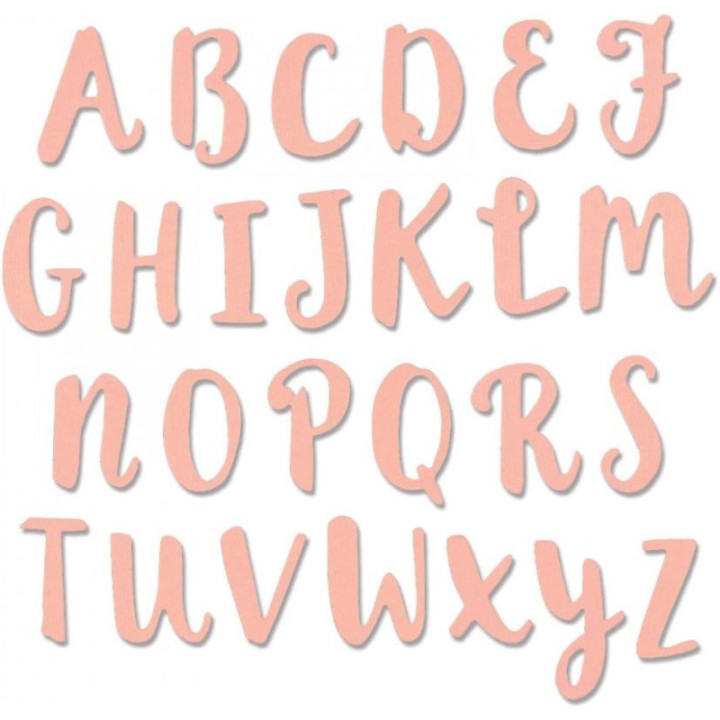 Modèles pour machine de découpe - Forme lettres alphabet - Sizzix - Compatible Big Shot