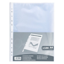 100 pochettes perforées grainées A4 - Exacompta