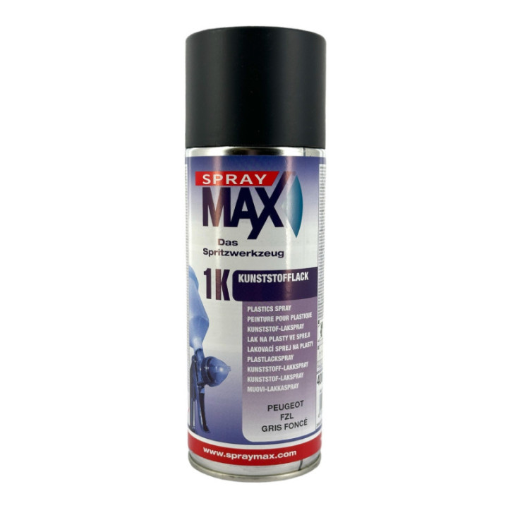 Bombe de peinture - Plastique - Voiture - Peugeot - FZL Gris foncé - SprayMax - 400ml