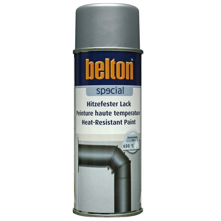 Bombe de peinture - Haute température - Argent - Jusqu'à 650°C - Belton - 400ml