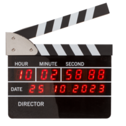 Réveil - Horloge - Clap de cinéma - LED - 22x16cm - Idées cadeaux - Original