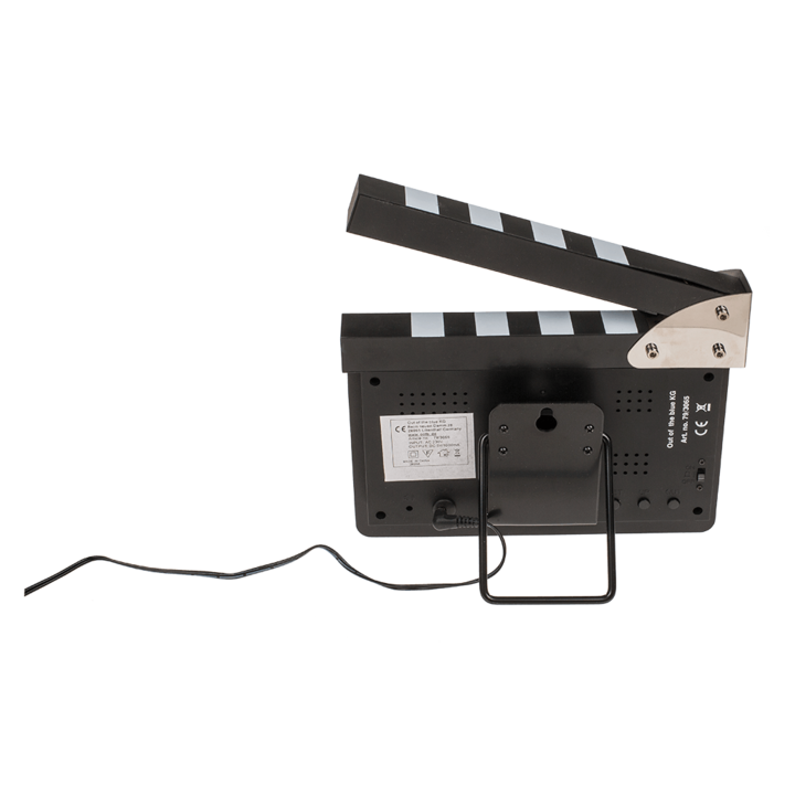 Réveil - Horloge - Clap de cinéma - LED - 22x16cm - Idées cadeaux - Original